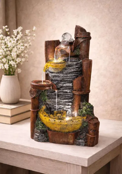 Rustic Stone Tiered Fountain